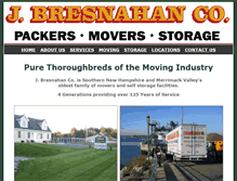 Tablet Screenshot of bresnahanmovingandstorage.com